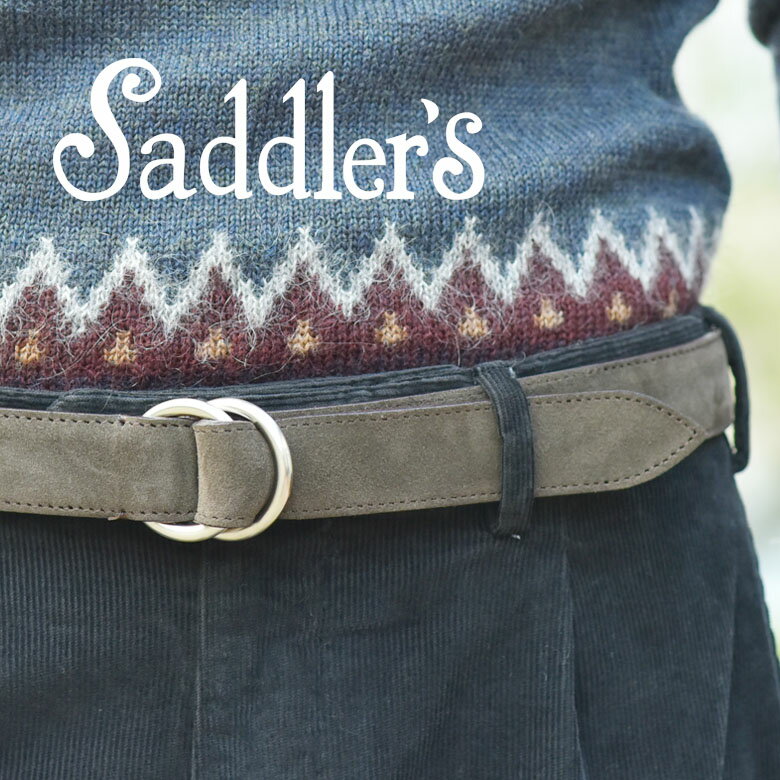 サドラーズ ベルト スエード 3cm リングベルト シンプル バックル Saddler' メンズ  