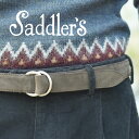 サドラーズ サドラーズ ベルト スエード 3cm リングベルト シンプル バックル Saddler' メンズ 【送料無料】 【レビュー】