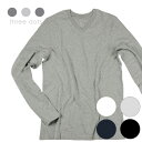【10%offクーポン】THREE DOTS スリードッツ メンズ Vネック Tシャツ 長袖 ホワイ...