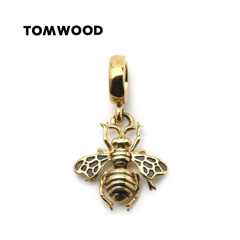 TOM WOOD トムウッド ペンダントトップ チャーム 単品 キーチャーム ゴールド Bee Charm Gold 蜂 ハチ レディース ジュエリー アクセサリー かわいい おしゃれ【送料無料】【レビュー】