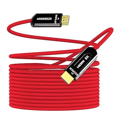 ANNNWZZD 光ファイバーHDMI 2.1 ケーブル,8K 48Gbps HDMI 2.1 ケーブル, 8K@60Hz/4K@120Hz/HDCP2.2/UHD/HDR/hdmi オプティカルケーブル (5M)