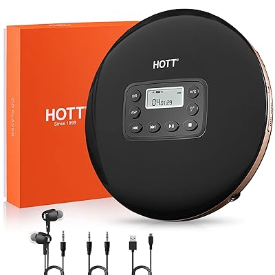 ポータブルCDプレーヤー Bluetooth対応 HOTT 