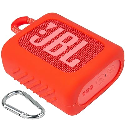 JBL GO3 GO 3 Bluetooth ポータブルスピーカー 専用保護収納 シリコンケース- Aenllosi (レッド)