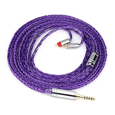 Tripowin Zonie 16 コアー銀メッキケーブル＆SPCHIFIイヤホンアップグレードケーブル (4.4mm-0.78mm2pin, Violet)