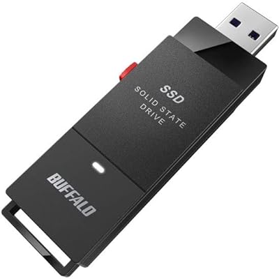 SSD-PUT1.0U3BC/D [外付けSSD ポータブル USB3.2 Gen1 スティック型 TV録画対応 1.0TB ブラック] 1