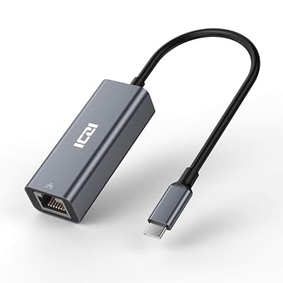 ICZI USB LAN 変換アダプター/有線LAN RJ45 イーサネットアダプタ 超高速 (ネットワークポートにCを入力します)