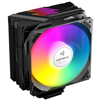 upHere CPUクーラーサイドフロー型 LGA1700対応 高性能 ARGB PWMファン採用 AURA Sync同期 5V 3PIN ARGB/Auto RGB ヒットパイプ5本 AM4対応 黒い【S5C】