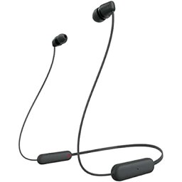 ソニー ワイヤレスイヤホン WI-C100:Bluetooth対応/25時間スタミナ/IPX4防滴/DSEE搭載 ブラック WI-C100 BZ 小