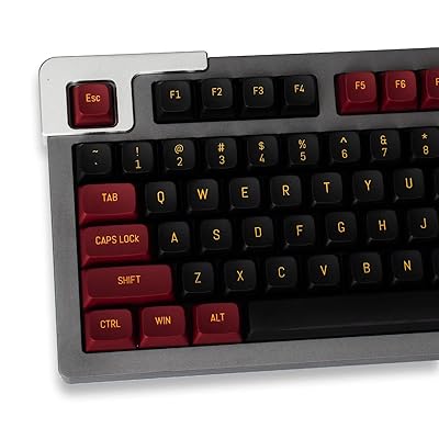 mintcaps レッド ブラック キーキャップ セット MSA プロファイル ダブルショット 150 キー カスタム キーキャップ 60 Percent 75 Percent 95 Percent チェリー MX Gateron Kailh ボック