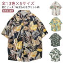 半袖 ビーチシャツ メンズ ボタニカル柄 カジュアル アロハ風 おしゃれ プリント アロハシャツ レディース かりゆしウェア ビーチウエア アロハシャ