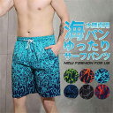 水着 メンズ サーフパンツ 海パン ボードショーツ ハーフパンツ 水泳 膝丈 短パン トランクス 水陸両用 速乾通気 夏新作 ゴムウエスト 送料無料