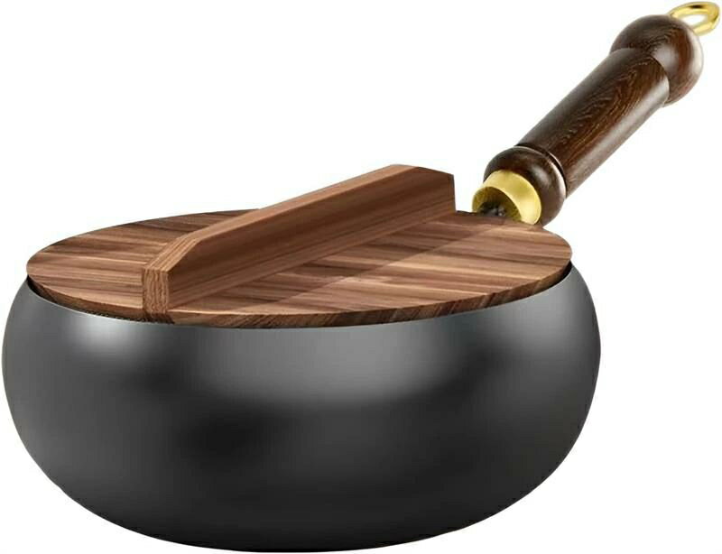 中華鍋 鉄手作り鉄鍋 焦げ付かない 24cm 鉄製中華鍋 軽量 省エネ ガス代節約 錆びない 木柄 高級鉄製フライパン 化学コーティングなし 鉄分補給 ガスおよび電磁調理器対応 中華鍋 中華料理 北京鍋 野菜炒め 焼く 茹でる 煮る 揚げる 調理用品 調理器具