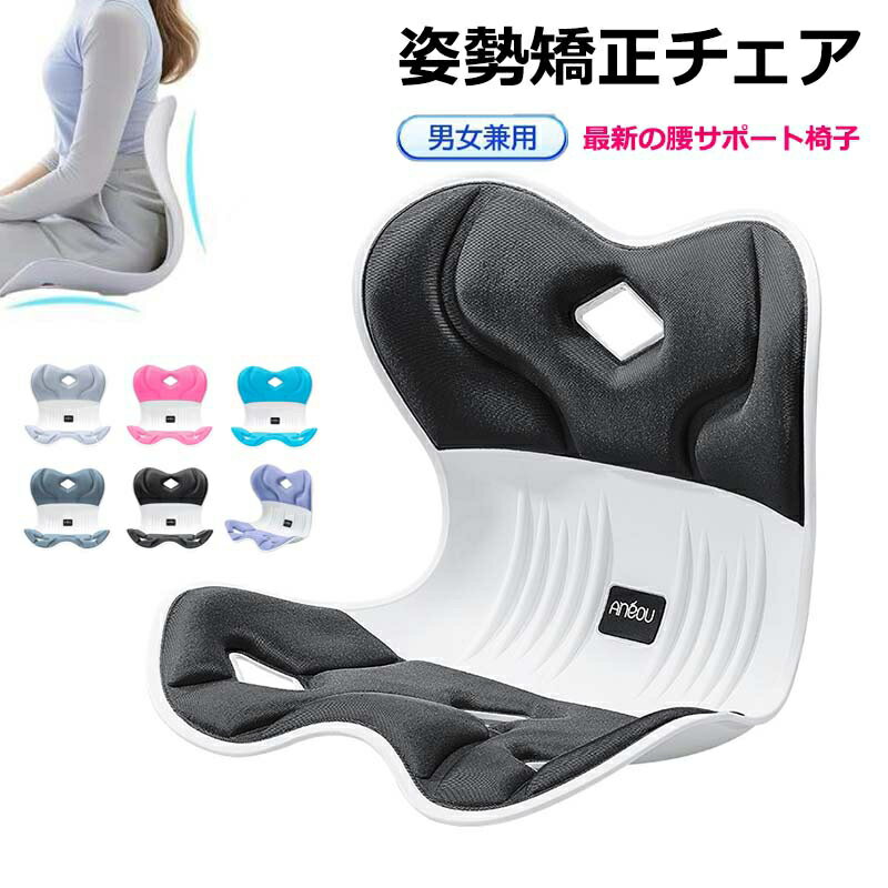 姿勢矯正 椅子 人体工学 腰痛 クッション 高反発 メモリー綿 骨盤から腰をサポート 腰当て 軽量 クッション 猫背改善 てこの原理 骨盤矯正 通気性 100kgに耐え オフィス テレワーク 男性 女性 友達 学生 両親ギフト最適 美尻 肩凝対策