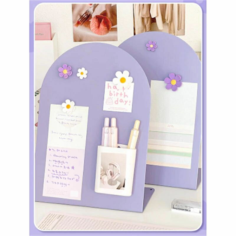 デスク用 磁石付き メモボード 家庭用 立式デスクメモボード 単色 磁石つきの花 オフィス用メモボード ..