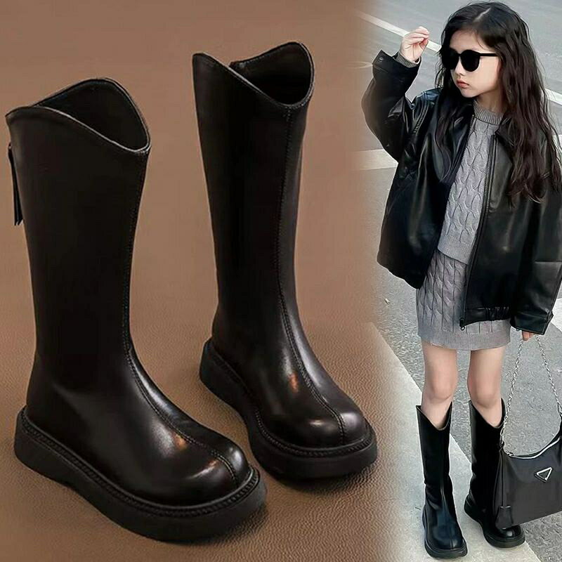 ロングブーツ キッズ 裏起毛 子供 靴 女の子 ブーツ 子供ブーツ シューズ 春秋冬 おしゃれ 可愛い フォ..