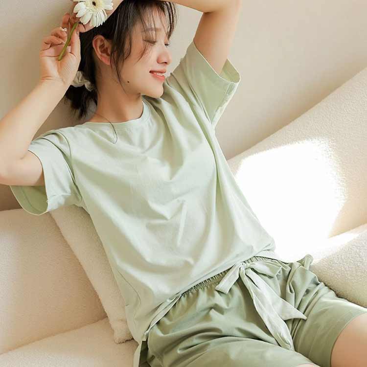 冷感 部屋着 パッド付き ルームウェア 2点セット パジャマ レディース ナイトウェア ナイトブラ ブラ付き 上下セット ショートパンツ 涼しい セットアップ パンツ ゆったり ロングパンツ 寝巻き 肌着 インナー tシャツ オールシーズン 家用 産前 産後 送料無料
