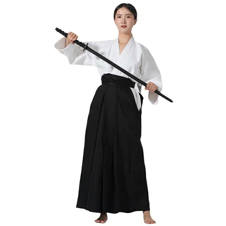 VIBLOの剣道 道着 + 袴 ジャージ剣道着 + 袴 剣道着 セット 夏用 薄手 軽量 メンズ レディース 夏用 涼しい 袴 上下セット 重剣道着 送料無料 武道園｜アングル2