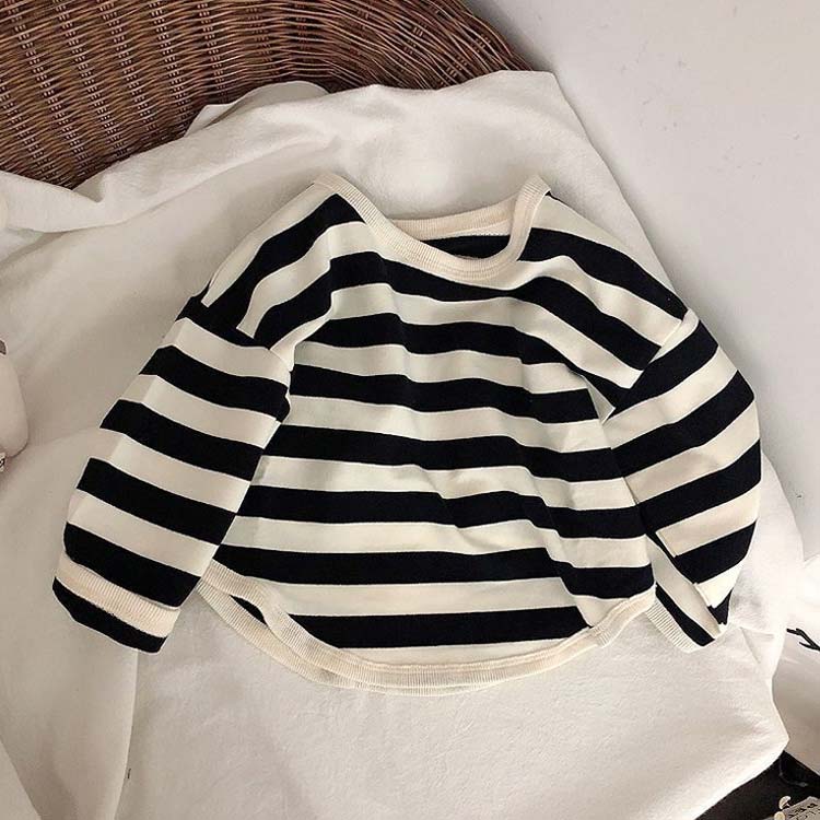 ボーダー トップス キッズ トレーナー 子供服 女の子 男の子 長袖 Tシャツ ベビー...