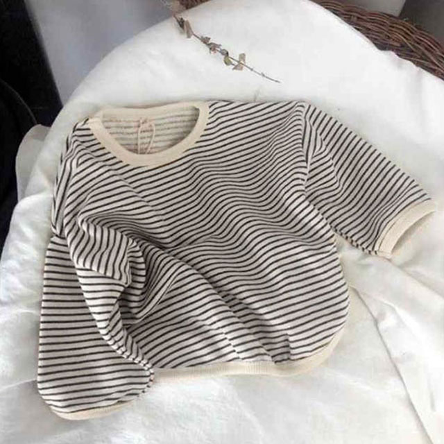 ボーダー トップス キッズ トレーナー 子供服 女の子 男の子 長袖 Tシャツ ベビー服 春秋 綿 カットソー 子ども服 赤ちゃん おしゃれ 可愛い tシャツ 韓国子供服 スウェット ロンT 保育園 幼稚園 ベビー キッズ 子供 小学生 80 90 100 110 120 130 140cm