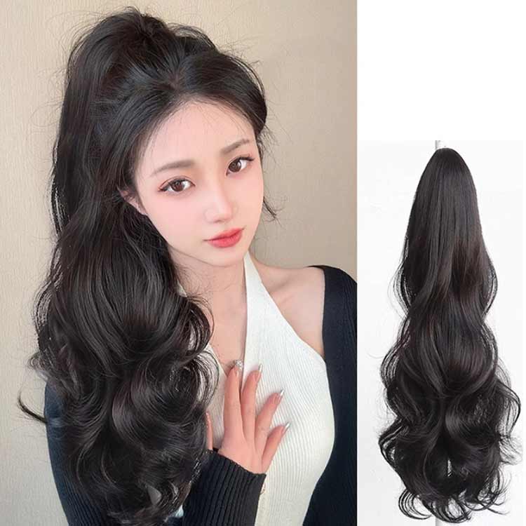 ウィッグ ポニーテール クリップ 55cm 45cm 35cm カツラ つけ毛 エクステ 簡単 ヘアアレンジ ファッションウィッグ ロング ヘア ポイントウィッグ 部分ウィッグ 黒髪 茶髪 自然 ナチュラル ポニーウィッグ カール 巻き髪 ボリューム ハロウィン コスプレ 送料無料