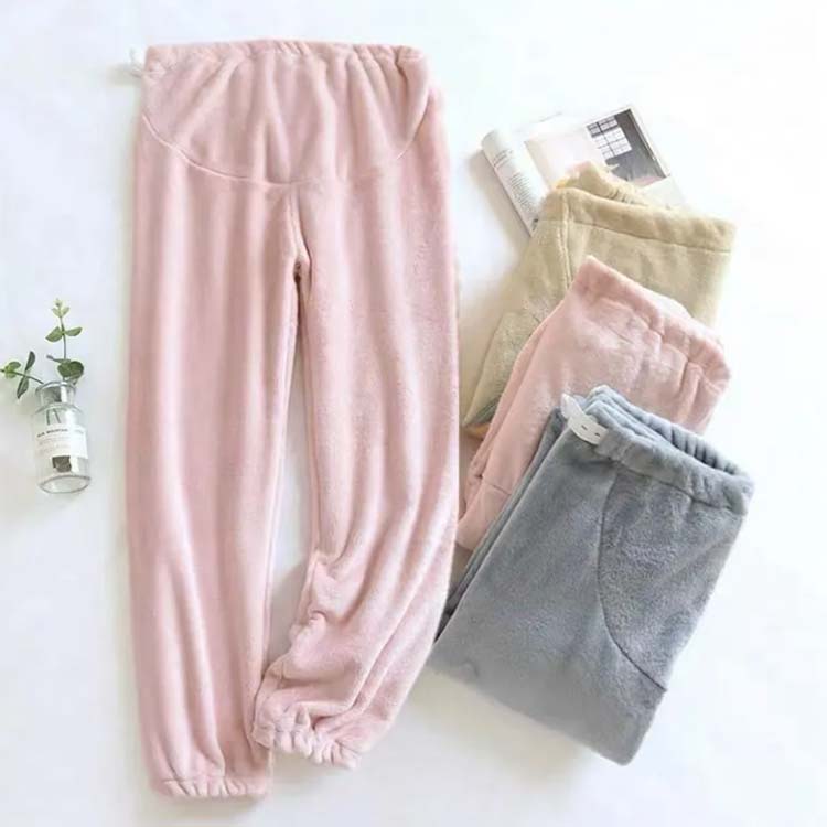 マタニティパンツ パジャマ ルームパンツ もこもこ 冬 ルームウェア レディース あったか 長ズボン 冷え防止 リラックスパンツ マタニティ服 部屋着 ゆったり 裏ボア 厚手 シンプル おしゃれ ママ 産前産後 防寒 寒さ対策 秋冬 アジャスター付き 大きいサイズ 送料無料