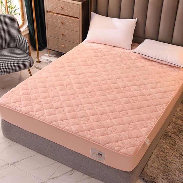 セミダブル 中わた ボックスシーツ SD 一体型 ボアフリース ふとんカバー 敷きパッド キルト 布団カバー フランネル シーツ パッド一体型ボックスシーツ ボリューム 吸湿保温 防寒 洗える ベッドシーツ ベッドカバー [2]