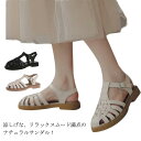 編み込み サンダル ストラップ フラット レディース 春夏 メッシュ グルカサンダル 柔らか ローヒール 歩きやすい 滑らない レディース ストラップサンダル ブラック(4)