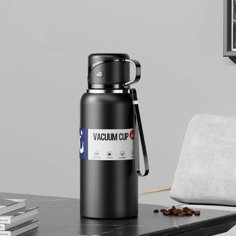 1000ml 800ml 1500ml 大容量 マグボトル ワンタッチ 1.5リットル 水筒 保冷 漏れない ステンレスボトル 水筒 600ml コップ付き 魔法瓶 持ち手付き 広口 直飲み 1リットル 大人 子供 女の子 男の子 通勤 通学 アウトドア スポーツ キャンプ viblo-10004387 VIBLO サンプル画像2