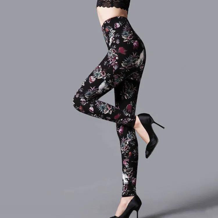 レギンス パンツ レギパン ストレッチ 美脚 レディース スキニー レギンスパンツ スキニーパンツ 総柄 ハイウエスト スパッツ 花柄 派手 春 夏 秋 レギング ズボン パンツ レギンスパンツ ボトムス フィット ウエストゴム 大きいサイズ 伸縮性 冷房対策 送料無料