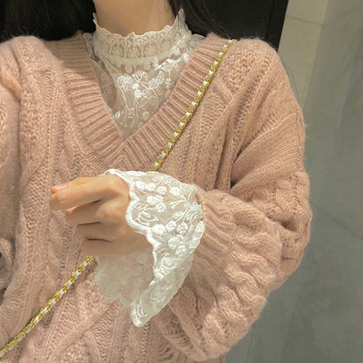 裏起毛＆薄手 シャツ 透け感 Tシャツ ブラウス レース レディース UV対策 紫外線対策 シースルー トップス チュール ハイネック レイヤード きれいめ インナー 長袖 透け 重ね着 可愛い 春 夏 秋 冬 セクシー 母の日 ギフト 送料無料