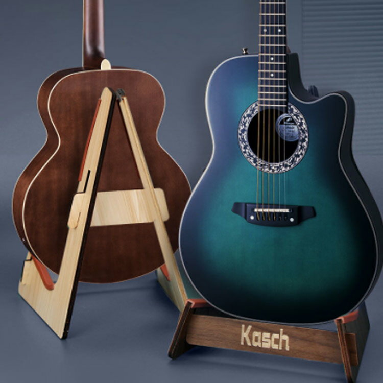 ギタースタンド 木製 ギターホルダー 安定 アコギ エレキ ベース バイオリン アコースティック 折りたたみ 組立簡単 楽器 スタンド ウクレレ 弦楽器スタンド コンパクト シンプル 送料無料 2