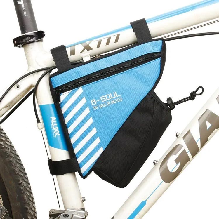 自転車バッグ サイクリングフロントバッグ ボトルホルダー付き フロントバッグ ミ...