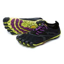 ビブラム Vibram ファイブフィンガーズ レディース V-Run Black-Yellow-Purple / ブラック-イエロー-パープル 16W3105 《五本指 シューズ FiveFinger