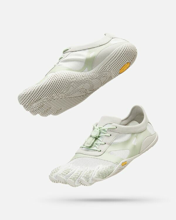 ビブラム Vibram ファイブフィンガーズ レディース KSO EVO WHITE/GREEN/WHITE / ホワイトグリーンホワイト 24W0705《五本指 シューズ FiveFingers ベアフット トレーニング インドア フィットネス ランニング ウォーキング 靴》