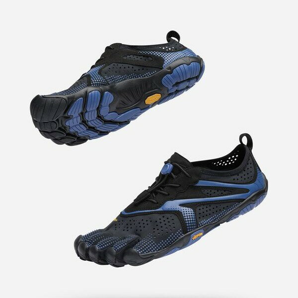 ビブラム Vibram ファイブフィンガーズ メンズ V-Run Black/Blue / ブラックブルー 25M7004《五本指 シューズ FiveFingers ベアフット ランニング ウォーキング 靴》