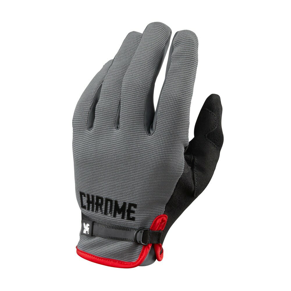  CHROME CYCLING GLOVES 2.0 GREY/BLACK [AC229GYBK]