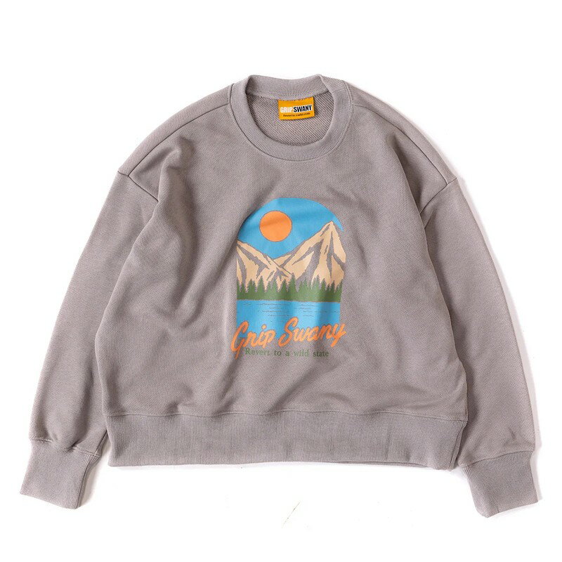 åץˡ Grip Swany Ws Print Sweat Pullover Gray [GSW-40]