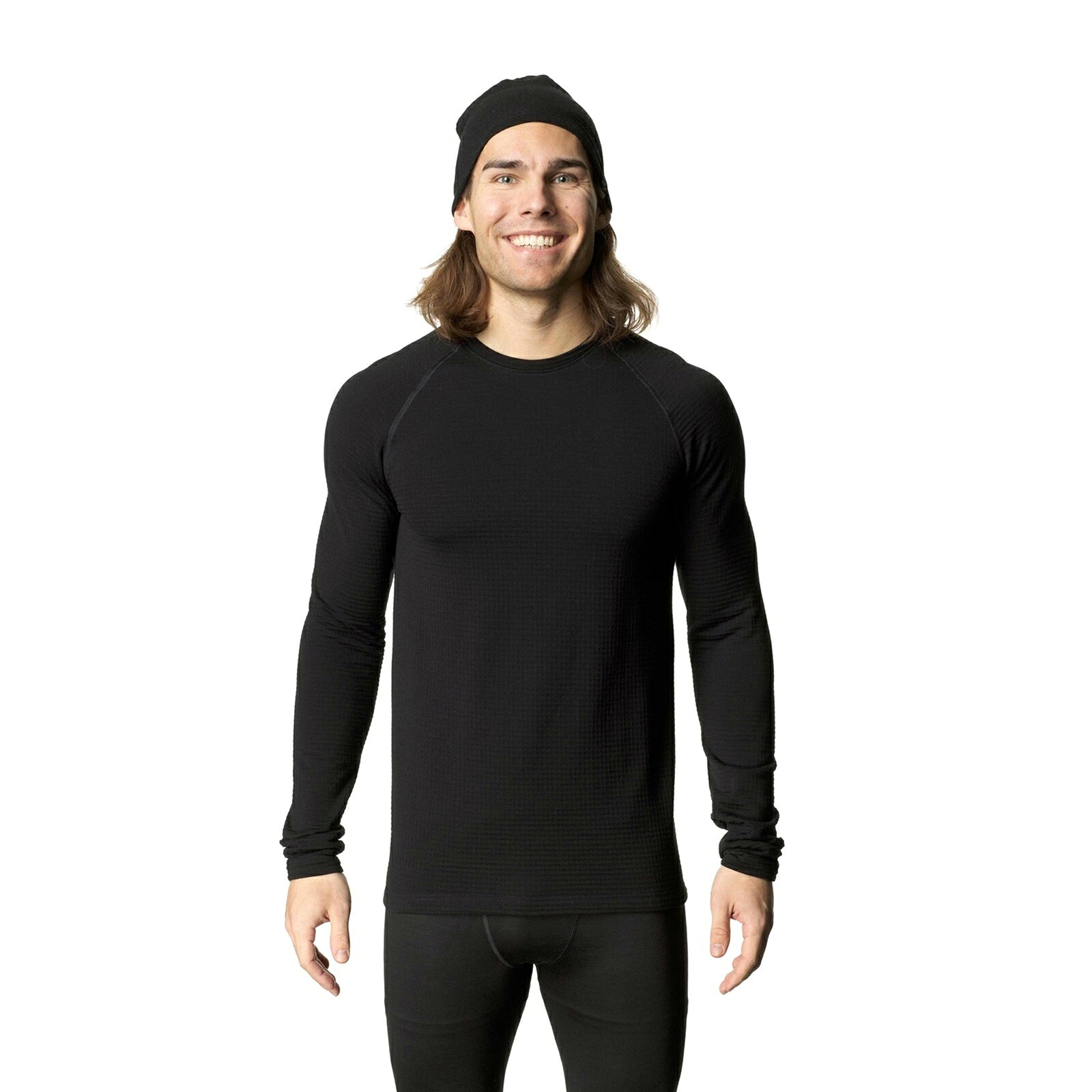 乐天商城 - フーディニ Houdini Mens Desoli Thermal Crew True Black [8400349001 メンズ デソリサーマルクルー スーパーファインメリノウール]