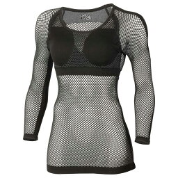 ミレー MILLET LD DRYNAMIC MESH 3/4 SLEEVE BLACK-NOIR [ドライナミックメッシュ3/4スリーブ][レディース]