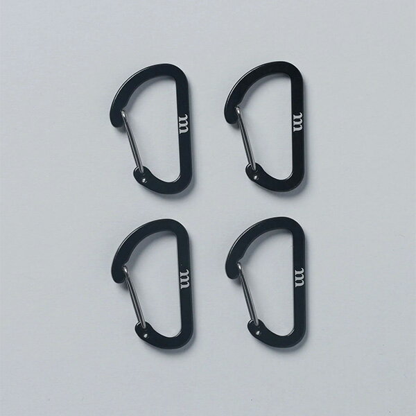 饳 MURACO WIRE GATE CARABINER FLAT 40mm 4PCS [EQ0051BK]