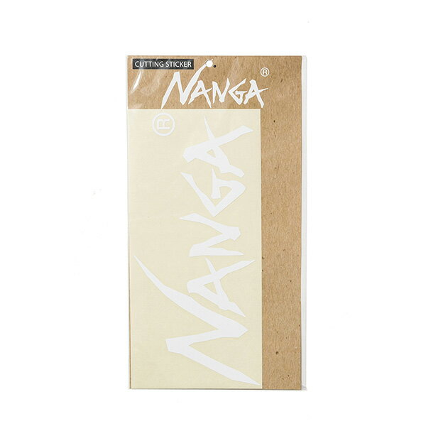 【あす楽対応】 ナンガ NANGA NANGA CUTTING STICKER WHT Lサイズ [4938101050531]