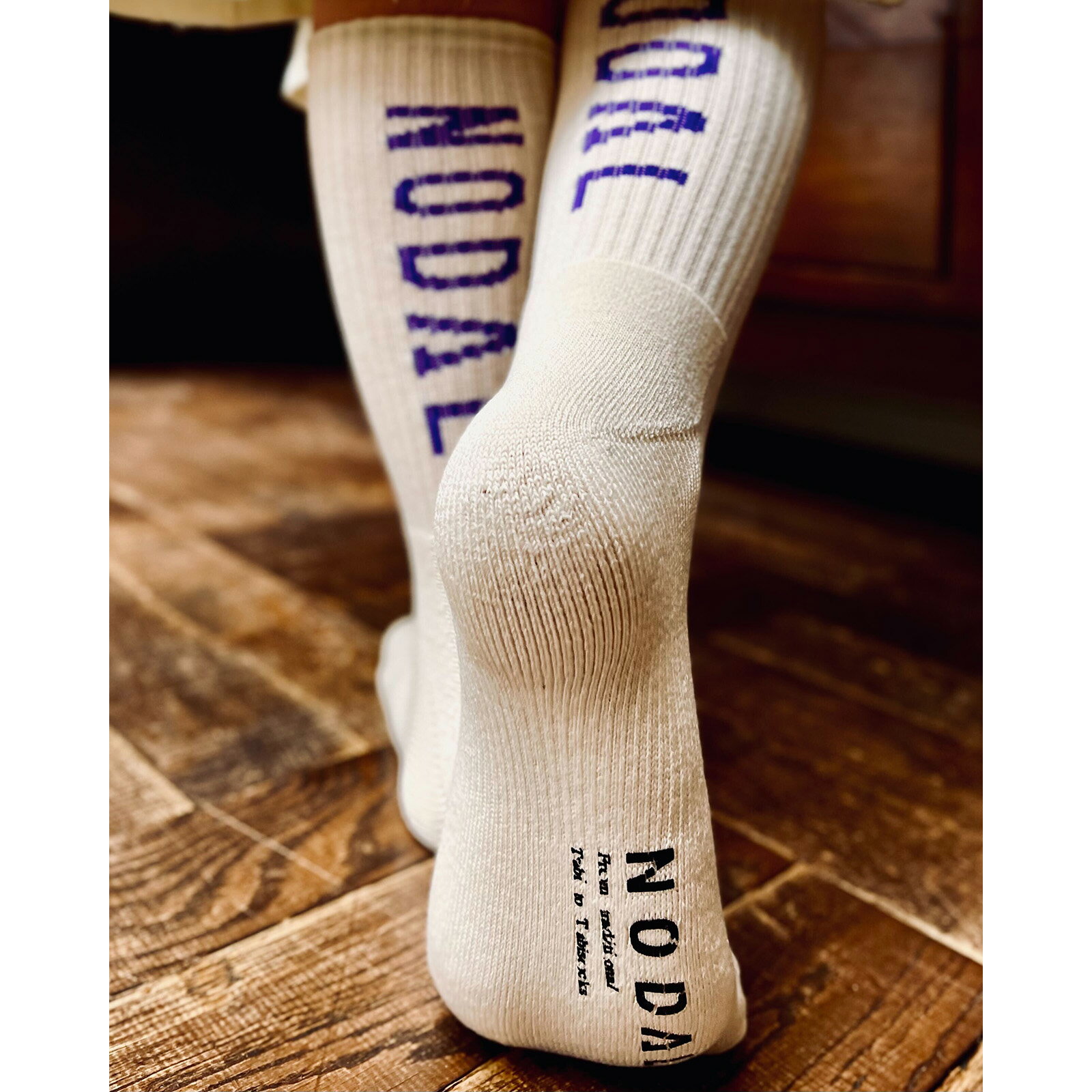 最短当日発送 ノーダル NODAL NODAL Logo Socks Oatmeal×Purple [ND21X022 ノルダロゴソックス 靴下 オ..