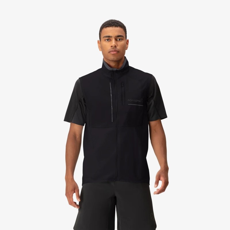 最短当日発送 [セール] ノローナ NORRONA senja aero90 Vest M's Caviar [5819-23](4)