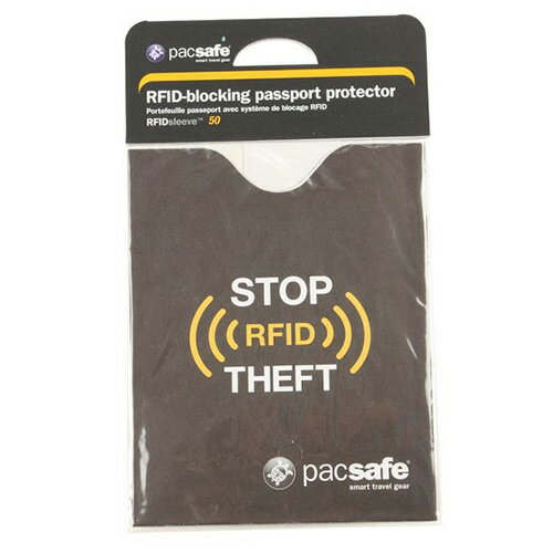パックセーフ PacSafe RFIDセーフ スリーブ 50 ブラック [RFID safe][パスポートカバー][防犯]