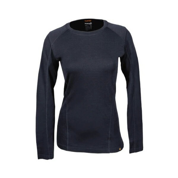 Point6 Ws baselayer LS midcrew neck top Black [P68004]