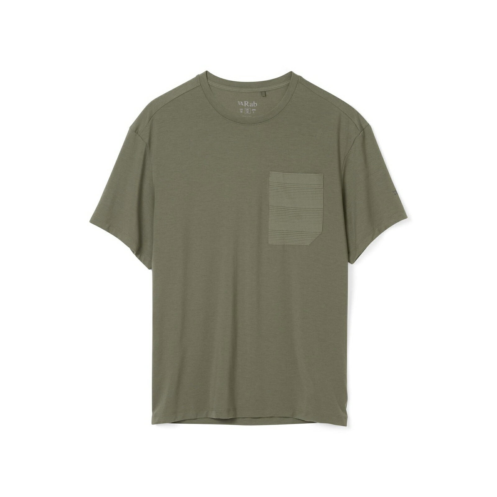 Rakuten - 最短当日発送 ラブ Rab Rivelin Pocket Tee Lt Khaki [QBL-75 リベリンポケットT ライトカーキ Tシャツ メンズ ベースレイヤー 吸汗速乾]