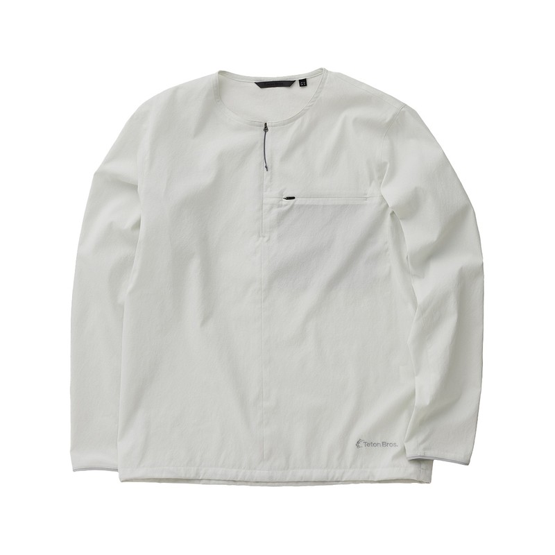 最短当日発送 ティートンブロス TetonBros. Chill Halfzip Shirt White [TB251-390422][7429ts]