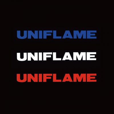 【あす楽対応】 ユニフレーム UNIFLAME UF ロゴステッカー大 トリオ [690123] 1