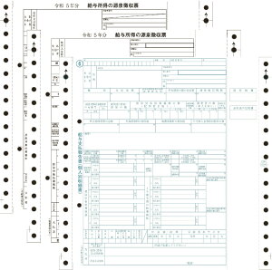 OBC奉行サプライ 6009-A23 令和5年分 源泉徴収票ドットプリンタ用連続用紙 100枚給与奉行 法定調書奉行 マイナンバー対応