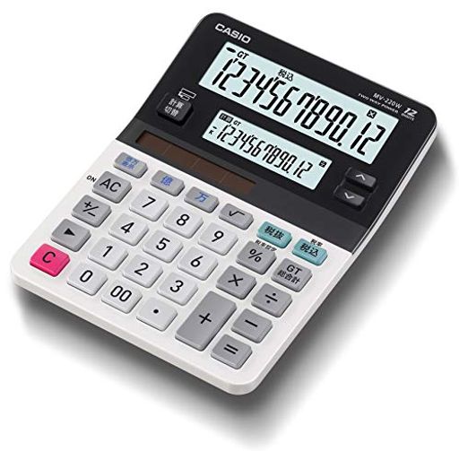 カシオツイン液晶電卓ミニジャストタイプ12桁MV-220W-N